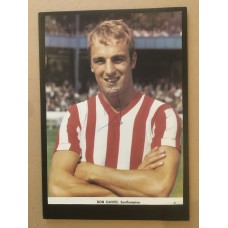 Signed picture of Ron Davies the Southampton footballer.